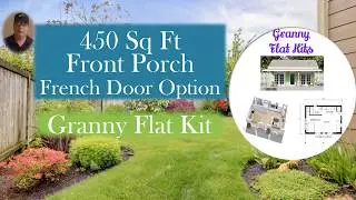 Backyard Tiny Home Kit:450 Square Foot Granny Flat Kit Accessory Dwelling Unit Kit with French Doors