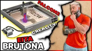 Pronta em 3 Etapas!🤑Fature com MAQUINA LASER GRAVA E CORTA! COMO MONTAR, USAR (CREALITY FALCON2 22W)