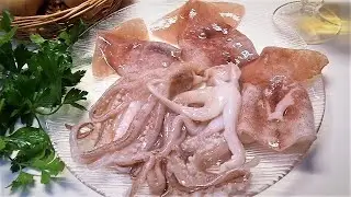 Squids with Potatoes Italian Food, easy and tasty recipe.