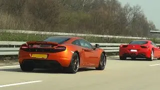 McLaren MP4-12C LOUD REVs Sound EXhaust / Acceleration / Autobahn Run