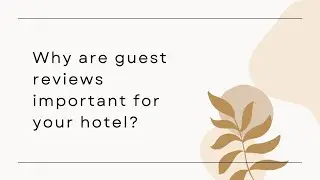 Why are guest reviews important to your hotel?