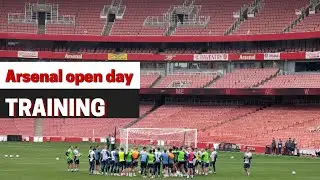 Arsenal open training! | Emirates watches on| Preparing for Leeds