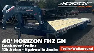 Horizon 40' FHZ Gooseneck Deckover &ndash; (2) 12K Axles &ndash; Mega Ramps &ndash; 25,900 GVWR - 012353