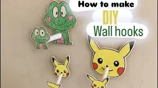 DIY wall hooks/ paper wall hooks/ handmade hooks/ wall decoration hooks
