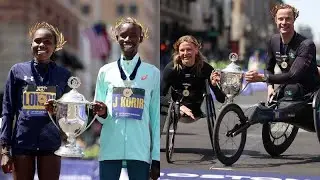 129th Boston Marathon: Champions crowned, course record shattered