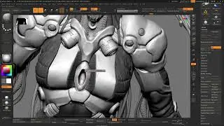 Creating 3D Mecha Concept Robotics Female with Hard Surface Design: 16