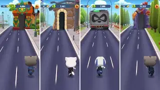Talking Tom Gold Run: Officer Tom,Agent Angela,Deputy Hank,Agent Tom (Android/iOS) Gameplay