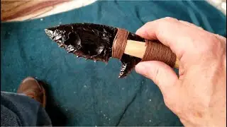 892 - Flintknapping Orc Sharks-Head Obsidian Knife