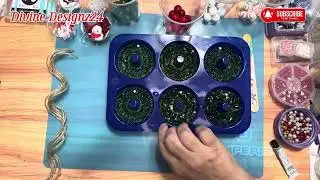 #100 Christmas Wreaths Made With Crushed Glass and Resin