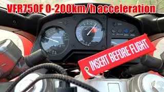 Honda VFR750 RC36 1991 acceleration 0-200