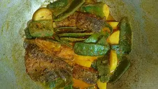 FISH POTATO & BROAD BEANS CURRY BENGALI STYLE / FISH, SEM & ALOO CURRY TASTY & EASY RACIPES #32