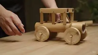 🎬 ASMR Cutting Bamboo Trees to Make a Car #ASMRBamboo #BambooCraft #SatisfyingBuild #NoTalkingASMR
