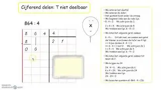 Cijferen delen tot 1000 T is niet deelbaar