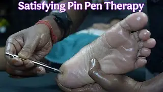 Pin Pen Foot Massage ASMR | Pressure Point Relief & Tingle for Sleep #footmassage #asmr