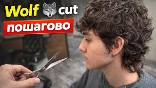 Стрижка WOLF 🐺  CUT пошагово | Mans haircuts Wolf cut