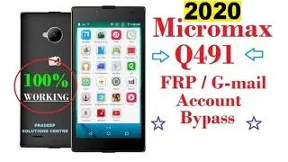 Micromax Q491 Google account bypass FRP unlock hindi english bangla langauge