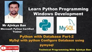 MySql with python Configure Database using pymysql in python Part 2