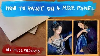 How to paint on a wood panel - this is my entire process, from scratch ( two paintings at once 💪 )