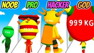 NOOB vs PRO vs HACKER vs GOD in Big Head Man Run