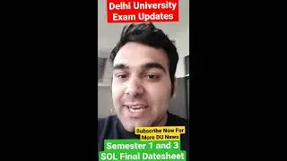 DU SOL Final Datesheet is Out🔥| Semester 1 and Semester 3 Delhi University Exams | Subscribe Now