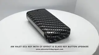 Carbon Fibre Effect Aston Martin Valet Key with Glass Button Upgrade