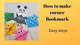 Easy Origami Bookmark Corner - How to make a Corner Bookmark DIY-Easy craft-paper craft