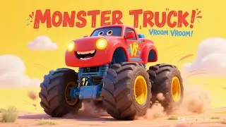 Monster Truck Go Vroom Vroom 🚚 | Monster Truck Song for Kids & Toddlers