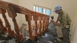 Phần hai hoàn thiện tay xong gỗ cầu thang nhà đẹp....