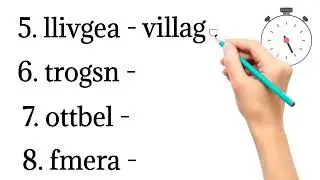 Rearrange the jumbled letters | Jumbled words