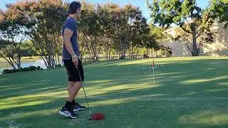 ASMR Golf ⛳️  chipping bump and run with a 50° wedge