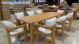 teak table set