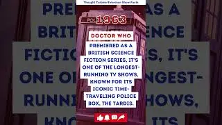 1963-TV Facts: Doctor Who - Timeless Adventures Through Space and Time #tv #television #tvhistory