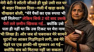 मेरी बेटी ने लॉटरी जीतते ही मुझे घर से निकाल दिया… लेकिन 2 घंटे बाद उसे पता चला क(वो घुटनों पर आ गई)