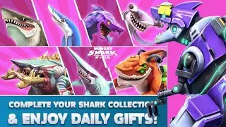 ALL 34 SHARKS UNLOCKED & INFO ! - Hungry Shark World 10th