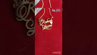 Gold name pendant/Customized Name Necklace Online/Customised Pendant Design/Name pendant Chain#chain
