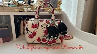 What fits in my bag! | Mini Rowan Cherry edition! 🍒