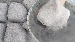 ASMR: soft dusty creamy pure silky sand shapes crumble in water+dry on floor🤤💯