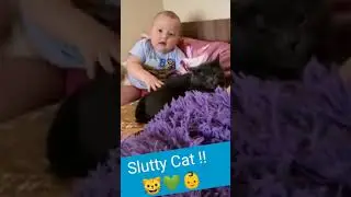 Slutty Cat Biting Baby #Shorts