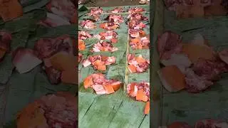 Pork cutting. pork meat. Meat cutting at village. Village style pork cutting. Vill boy #porkcutting