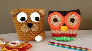 Gato / Coruja - Cat and Owl em crochê - Professora Maria Rita