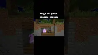 когда не успел сделать кровать#minecraft