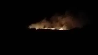 Surreal Flames: A Controlled Burn on a Windy Night - A Terrible Short Video