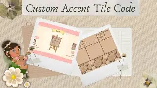 Very Simple and Pretty Custom Accent Tiles Design Tutorial ACNH Animal Crossing