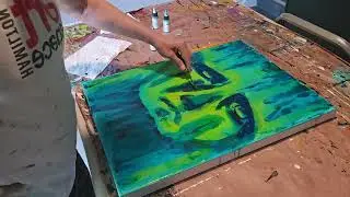 Cemetery Man - High Flow Acrylic Painting