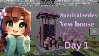 Finally I started new Survival series with new home 😊😎🫡🧿🏡#minecraft #gaming 