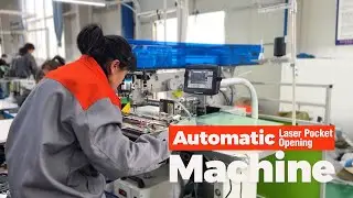Automatic Laser Pocket Opening Machine in BOSTON Garment Factory