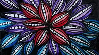 🎨 Easy Zentangle Art | Relaxing Abstract Patterns 🌀