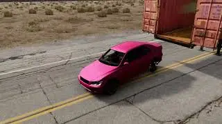 Flatbed Truck McQueen | Transportation with Truck - Pothole vs Car # | BeamNG.Drive Gameplay