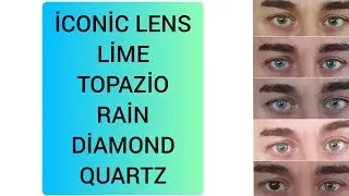 iconic lenslerle gözlerim renklendi! 5renk birden #lime #topazio #rain #quartz #diamond #iconiclens