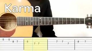Alien Stage - Karma (Easy Guitar Tutorial Tabs)